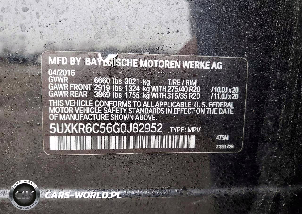2016 BMW X5 xDrive50I VIN:5UXKR6C56G0J82952 - 13