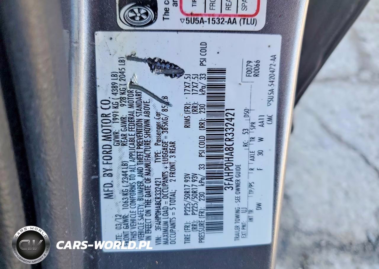 2012 Ford Fusion Se VIN:3FAHP0HA8CR332421 - 13