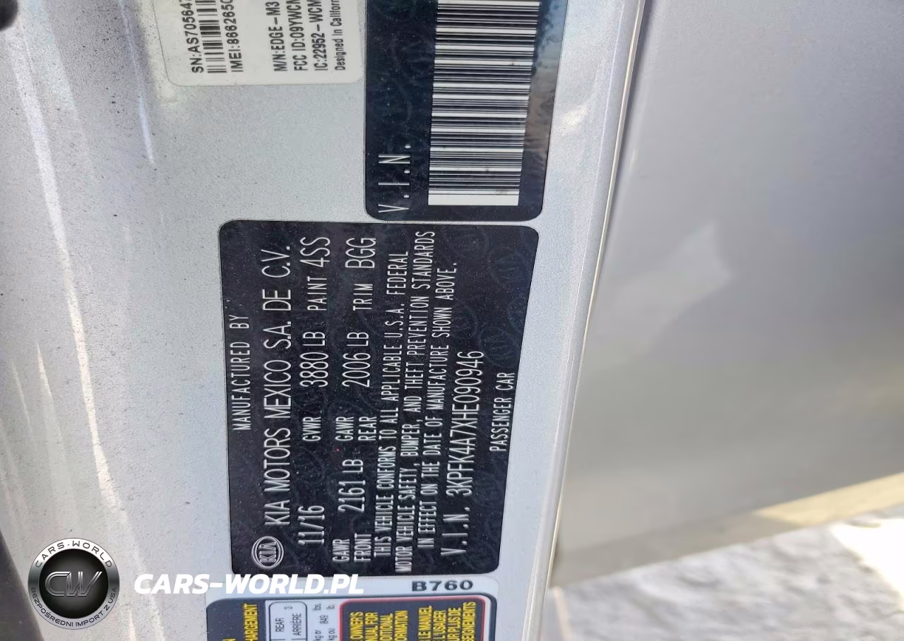 2017 Kia Forte Lx VIN:3KPFK4A7XHE090946 - 12