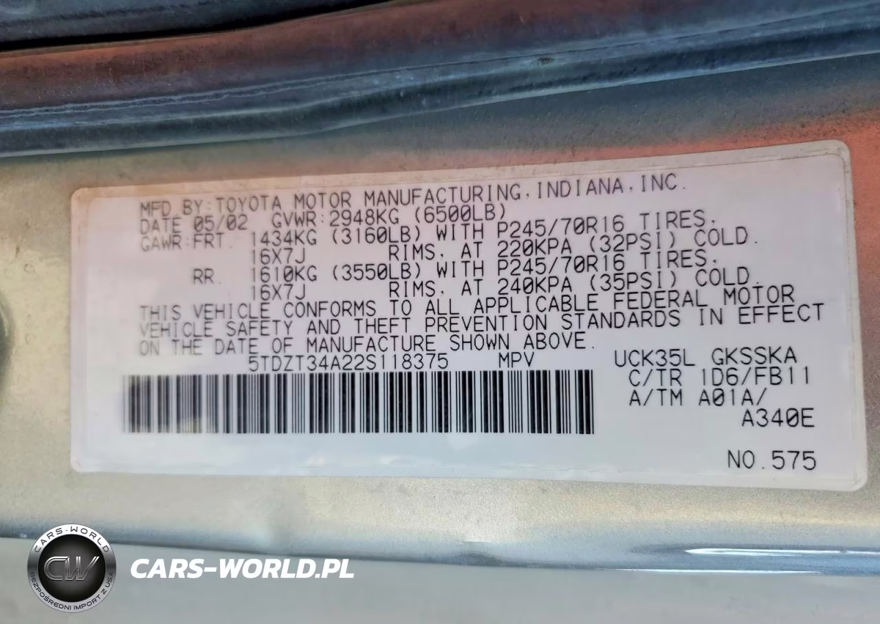 2002 Toyota Sequoia Sr5 VIN:5TDZT34A22S118375 - 14