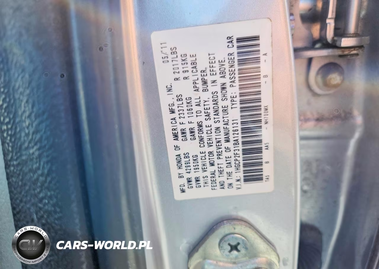 2011 Honda Accord VIN:1HGCP2F31BA126131 - 12