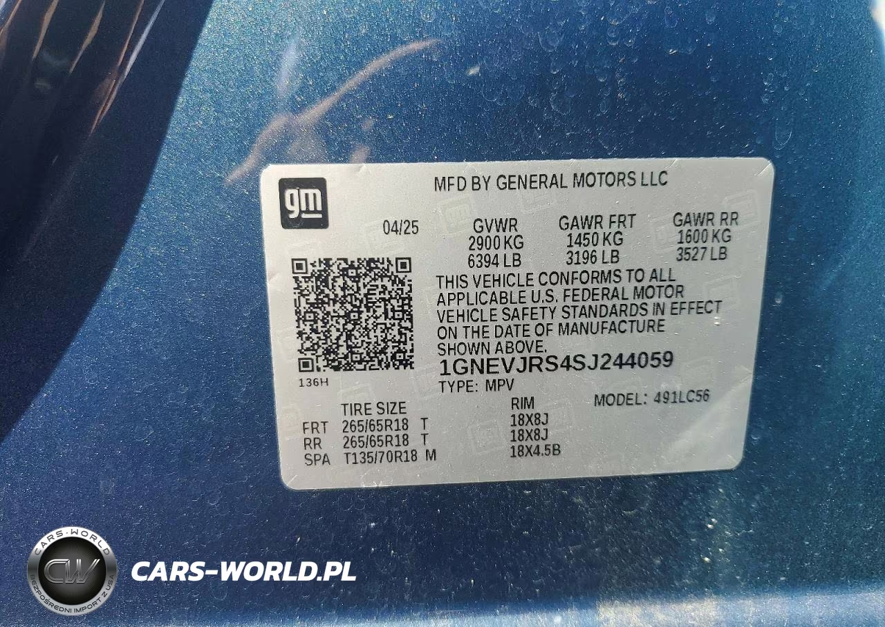 2025 Chevrolet Traverse Z71 VIN:1GNEVJRS4SJ244059 - 13