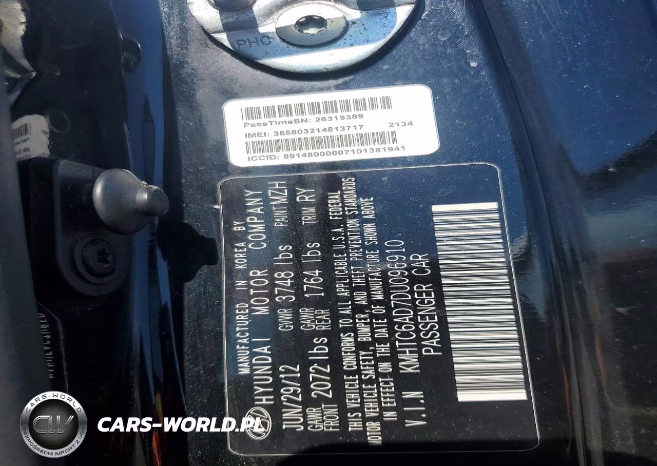 2013 Hyundai Veloster Base VIN:KMHTC6AD7DU096910 - 12