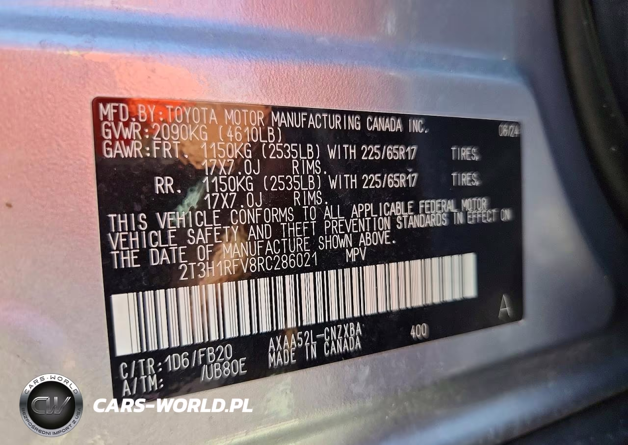 2024 Toyota Rav4 Le VIN:2T3H1RFV8RC286021 - 13