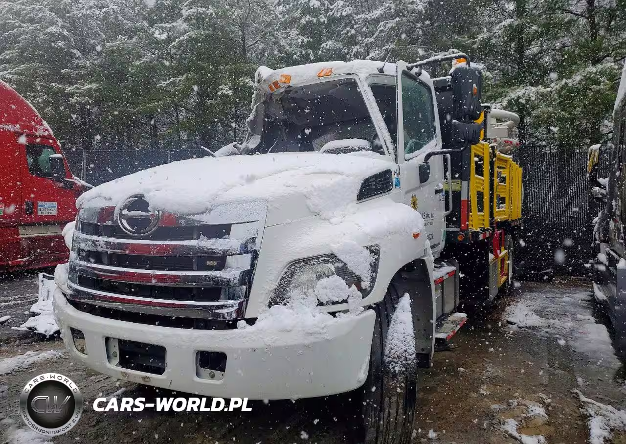 2020 Hino 258-268 Flatbed Truck With Crash Attenuator VIN:5PVNJ8JVXL5S79833 - 2
