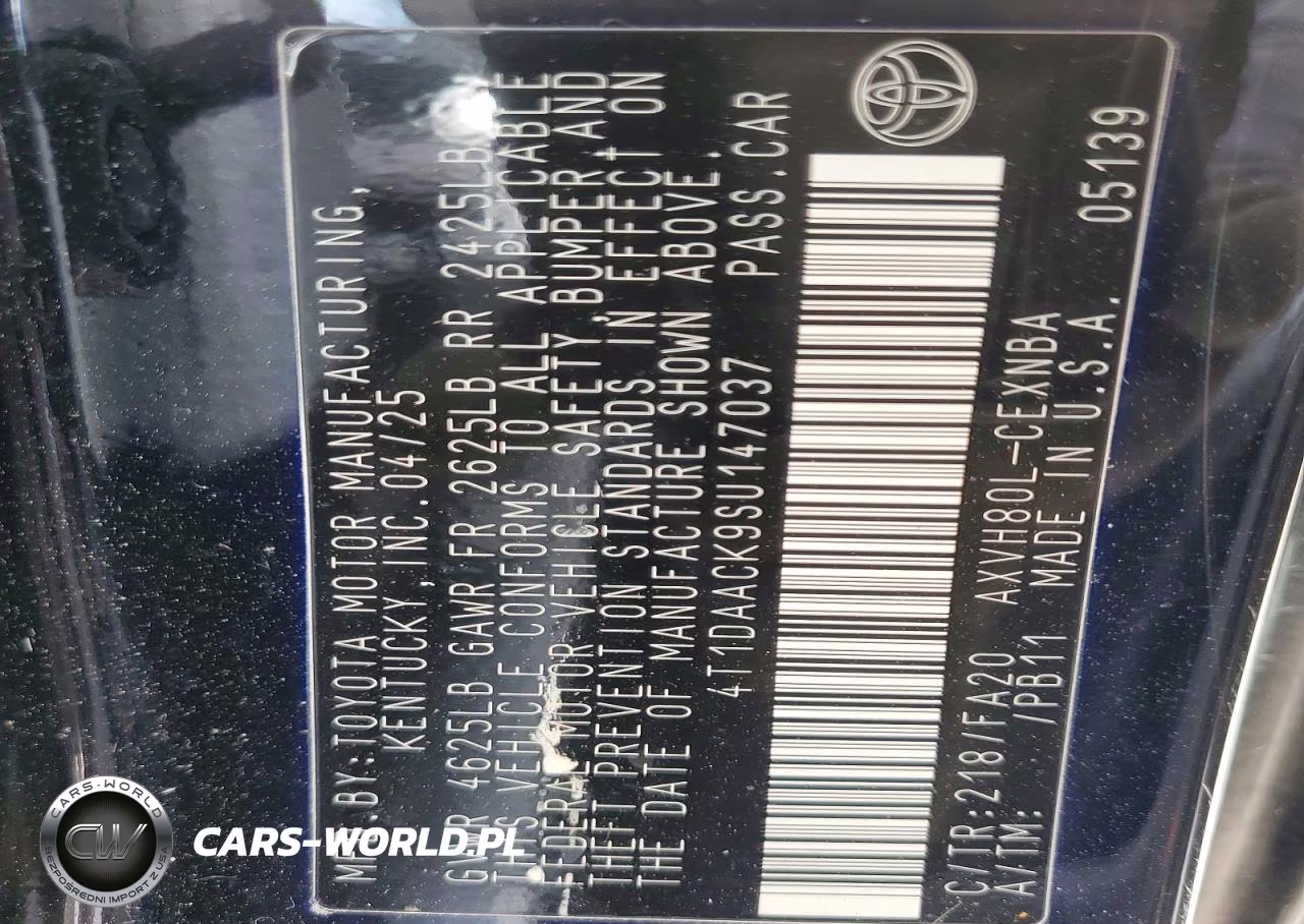 2025 Toyota Camry Le VIN:4T1DAACK9SU147037 - 12