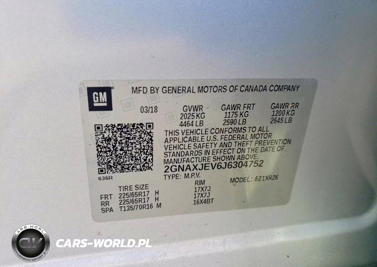 2018 Chevrolet Equinox Lt VIN:2GNAXJEV6J6304752 - 13