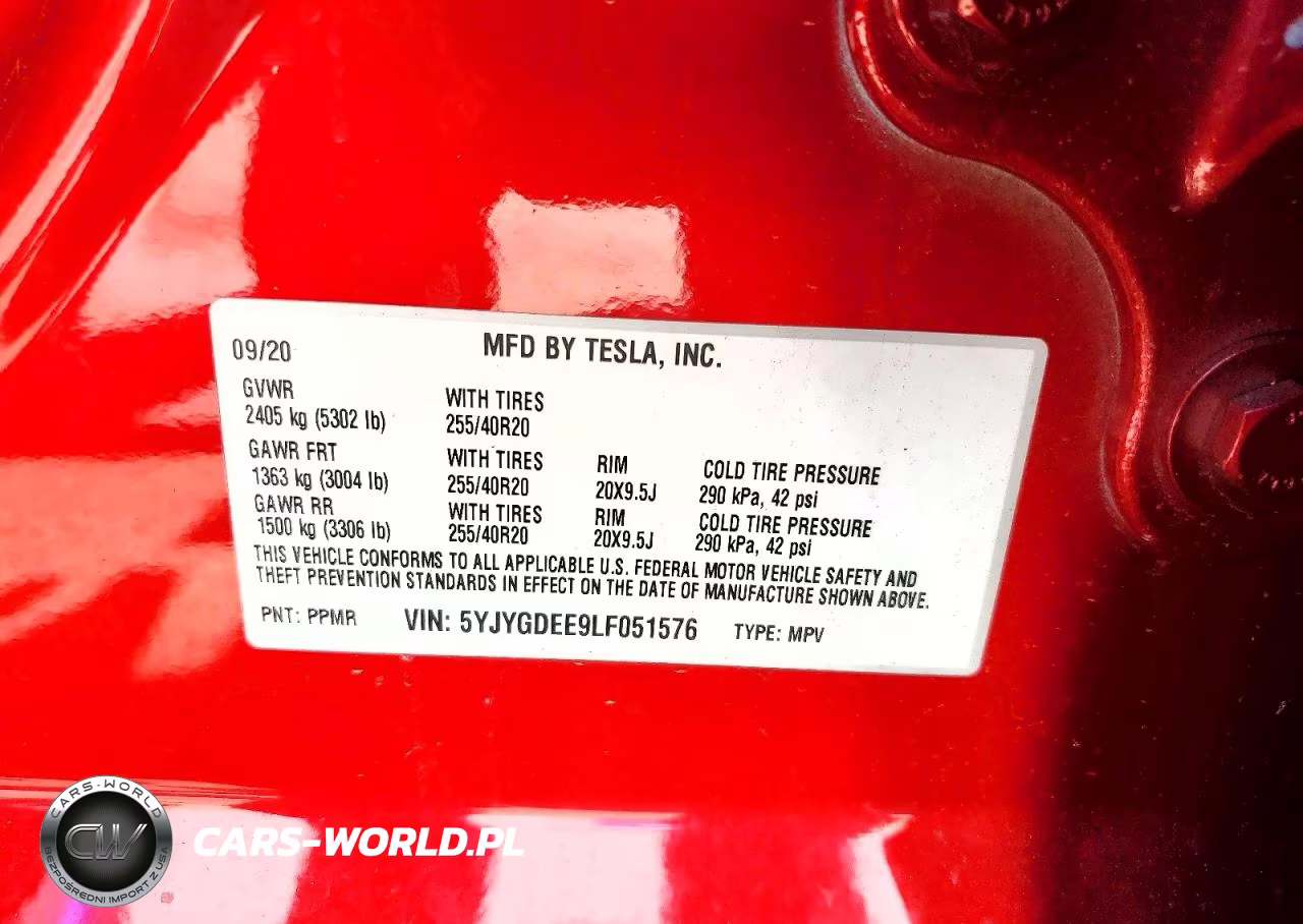2020 Tesla Model Y VIN:5YJYGDEE9LF051576 - 12