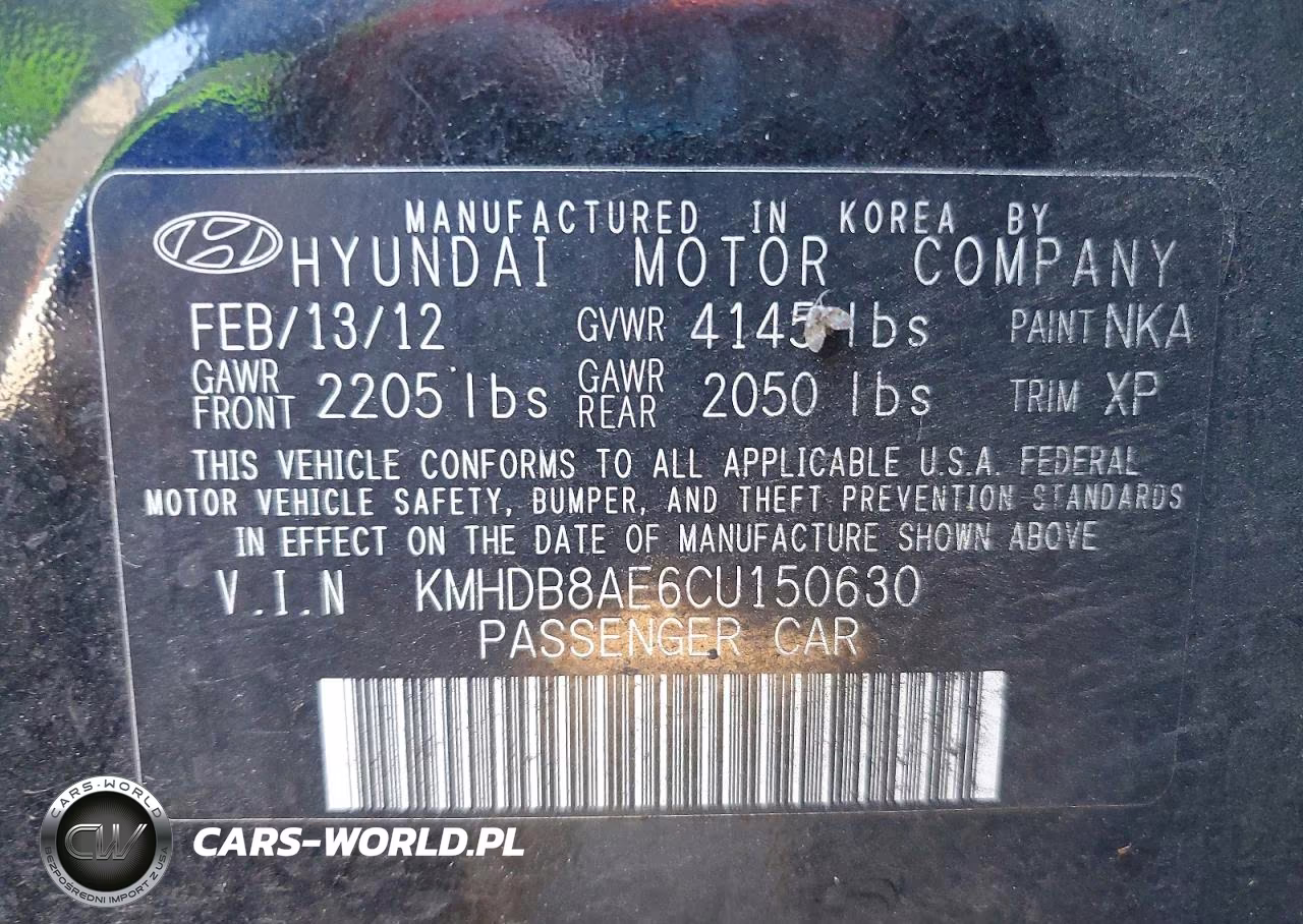 2012 Hyundai Elantra Touring Gls VIN:KMHDB8AE6CU150630 - 12