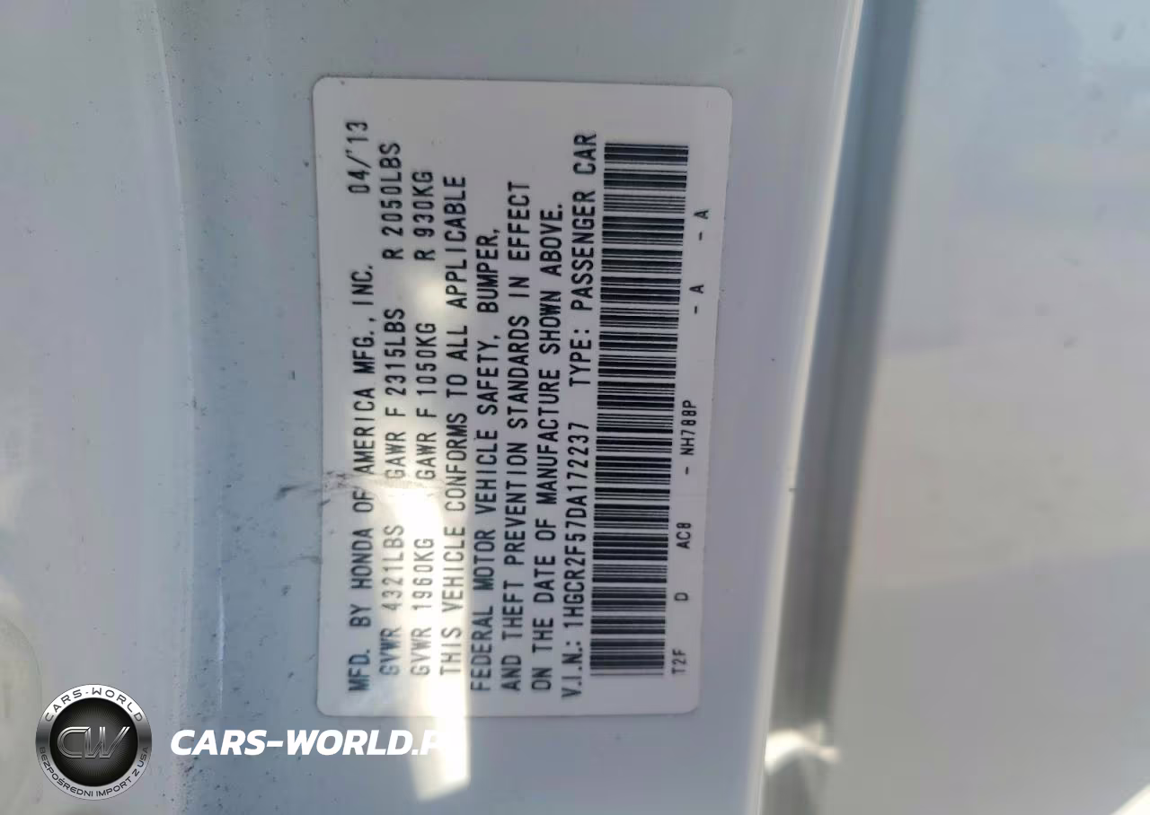 2013 Honda Accord Sport VIN:1HGCR2F57DA172237 - 12