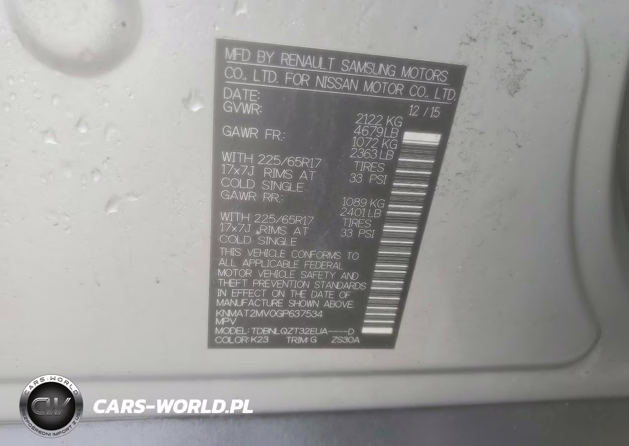 2016 Nissan Rogue Sv VIN:KNMAT2MV0GP637534 - 13