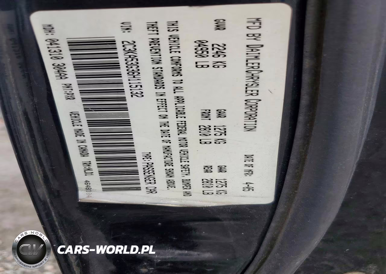 2006 Chrysler 300 Touring VIN:2C3KA53G36H115132 - 12