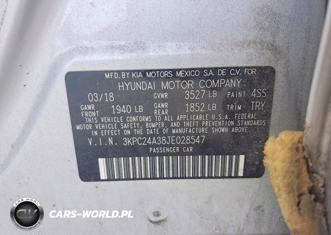 2018 Hyundai Accent Se VIN:3KPC24A38JE028547 - 12