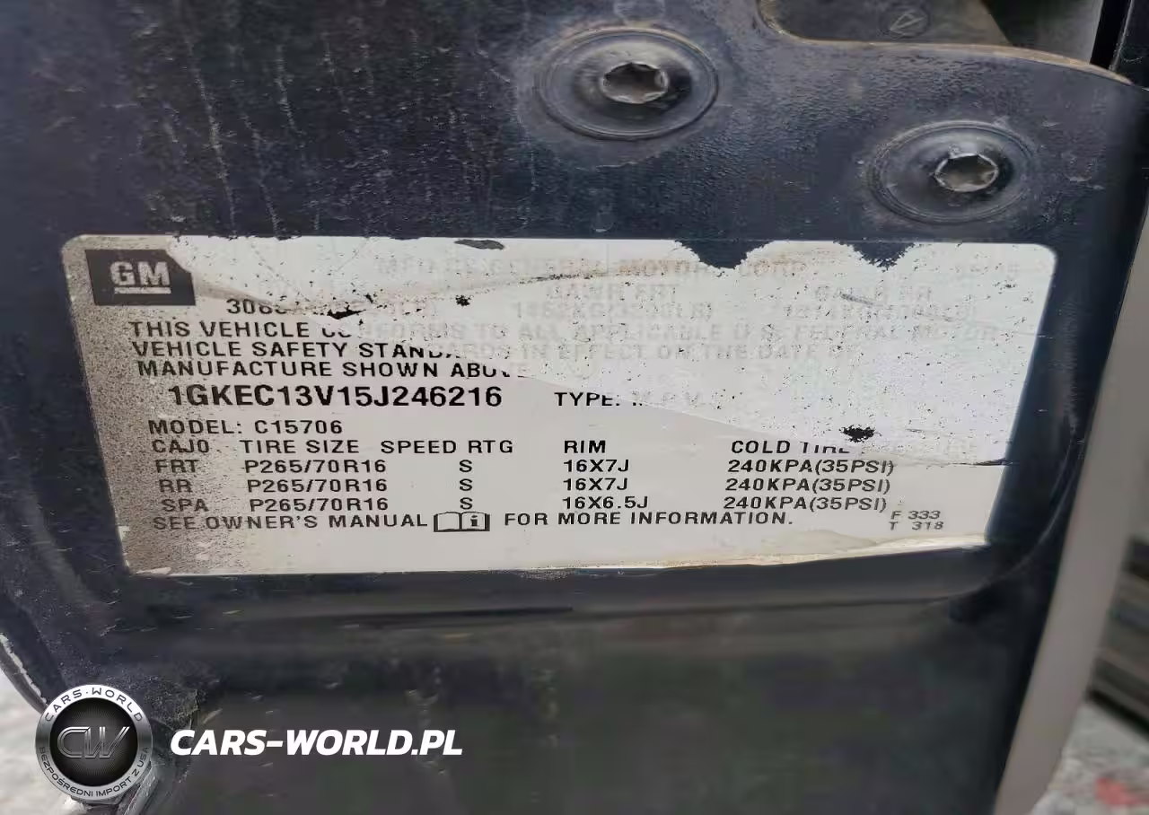 2005 GMC Yukon VIN:1GKEC13V15J246216 - 12