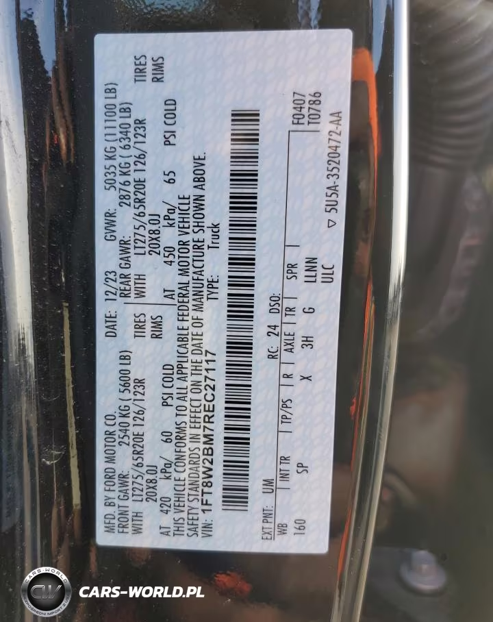 2024 Ford F250 Super Duty VIN:1FT8W2BM7REC27117 - 12