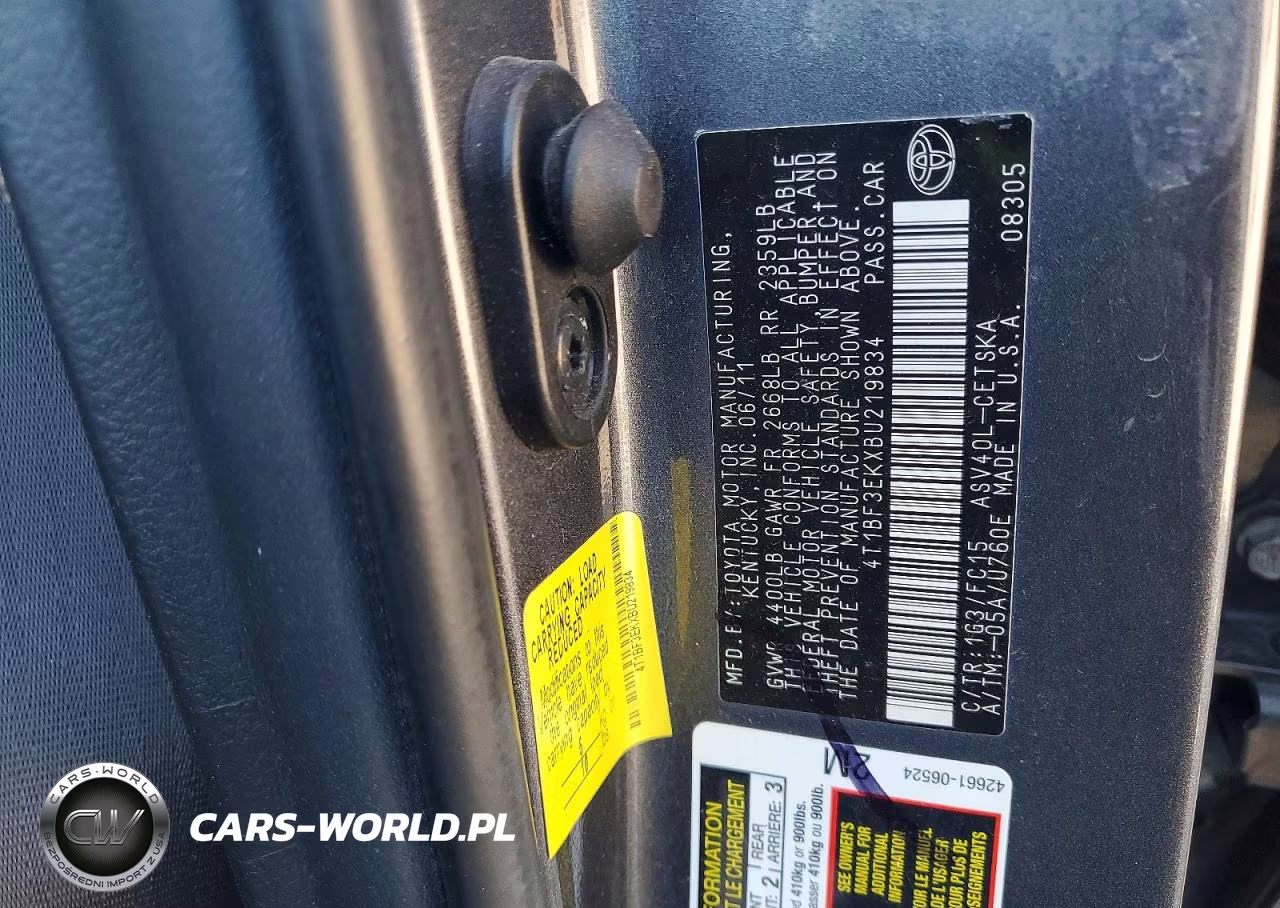 2011 Toyota Camry Se VIN:4T1BF3EKXBU219834 - 13