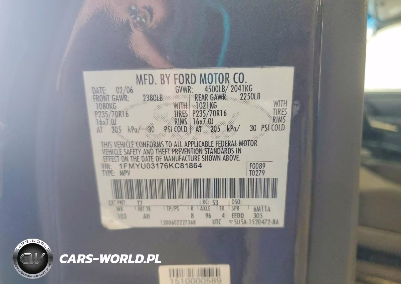 2006 Ford Escape Xlt VIN:1FMYU02Z97KA43118 - 13