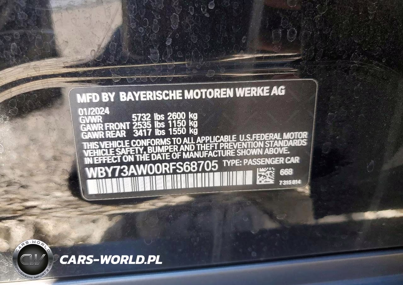 2024 BMW I4 Edrive 40 VIN:WBY73AW00RFS68705 - 12