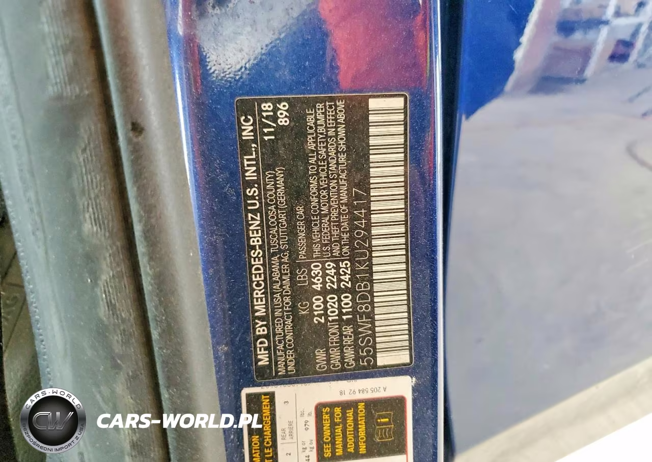 2019 Mercedes-Benz C 300 VIN:55SWF8DB1KU294417 - 12