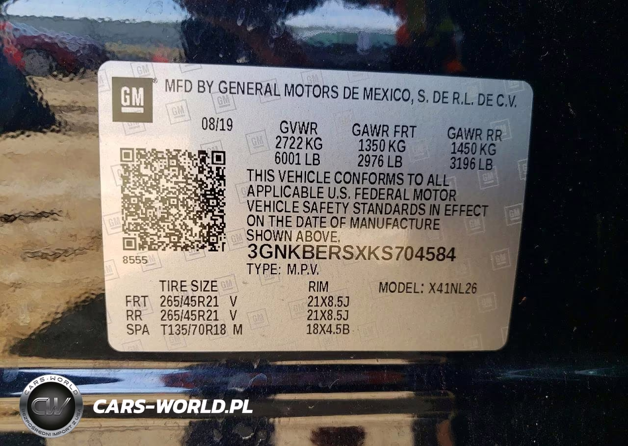 2019 Chevrolet Blazer Rs VIN:3GNKBERSXKS704584 - 13