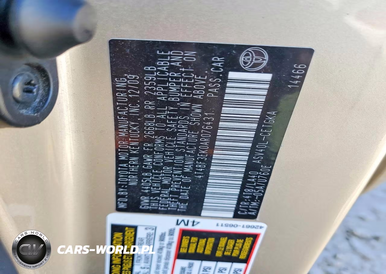 2010 Toyota Camry Se VIN:4T4BF3EK0AR076431 - 13