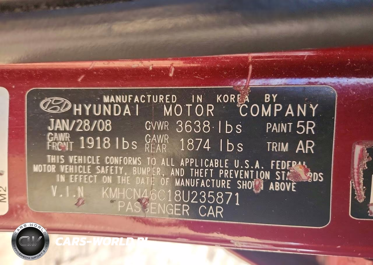 2008 Hyundai Accent Gls VIN:KMHCN46C18U235871 - 12