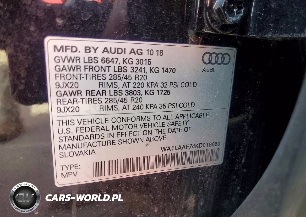 2019 Audi Q7 Premium Plus VIN:WA1LAAF74KD016650 - 14