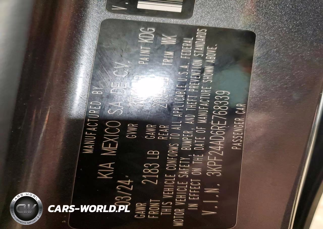 2024 Kia Forte Lxs VIN:3KPF24AD6RE768339 - 12