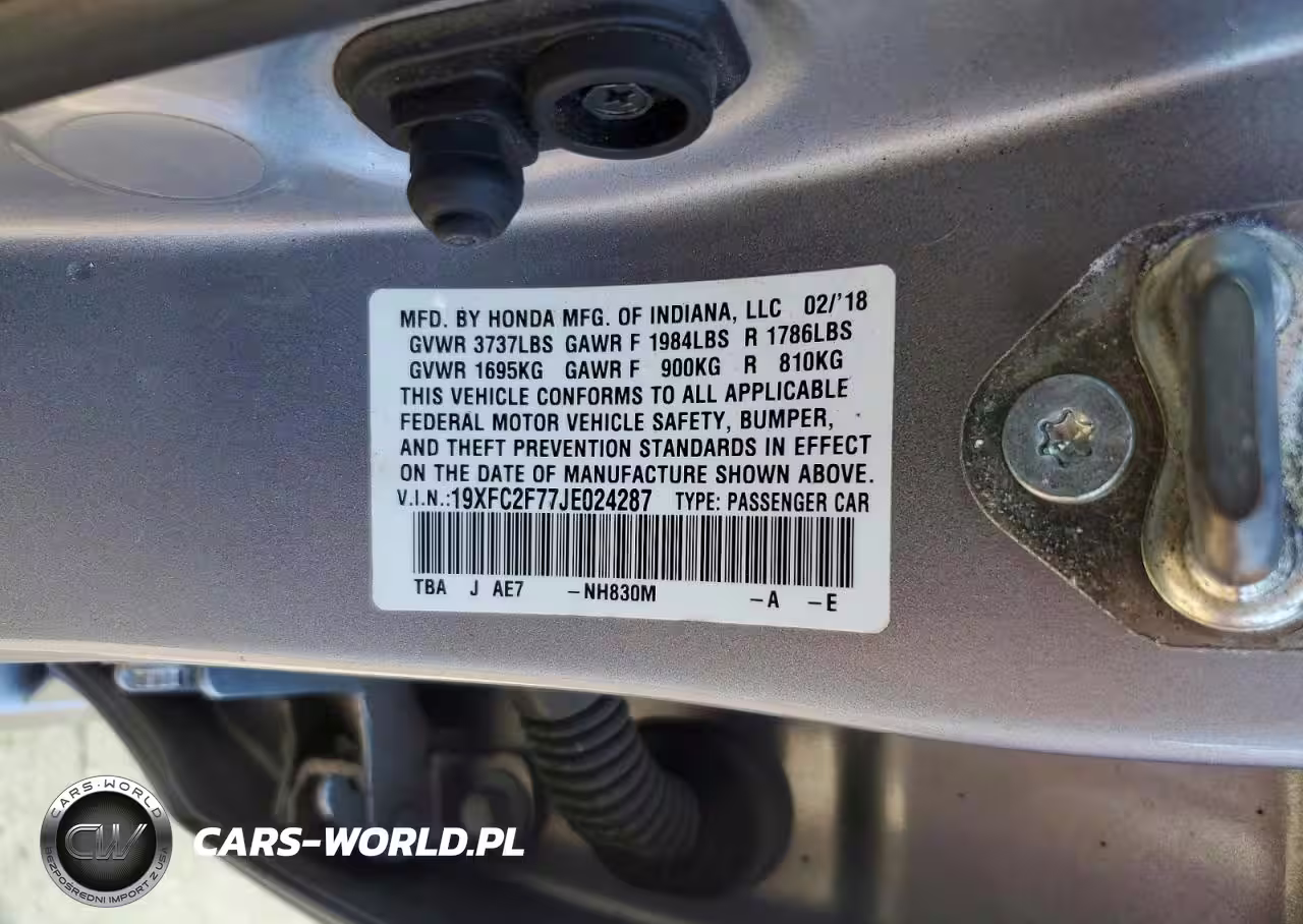 2018 Honda Civic Ex VIN:19XFC2F77JE024287 - 12