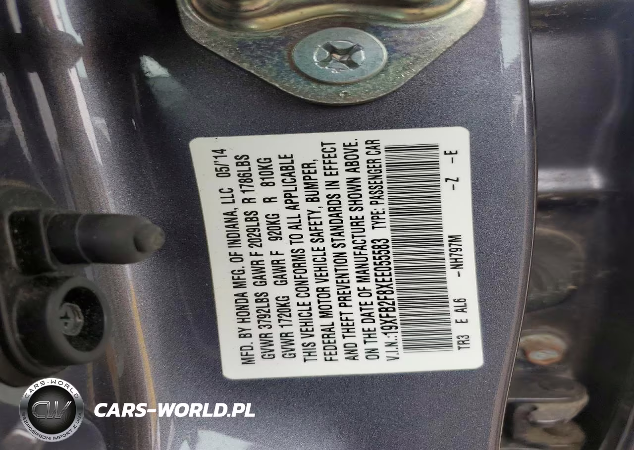 2014 Honda Civic Ex VIN:19XFB2F8XEE055583 - 12
