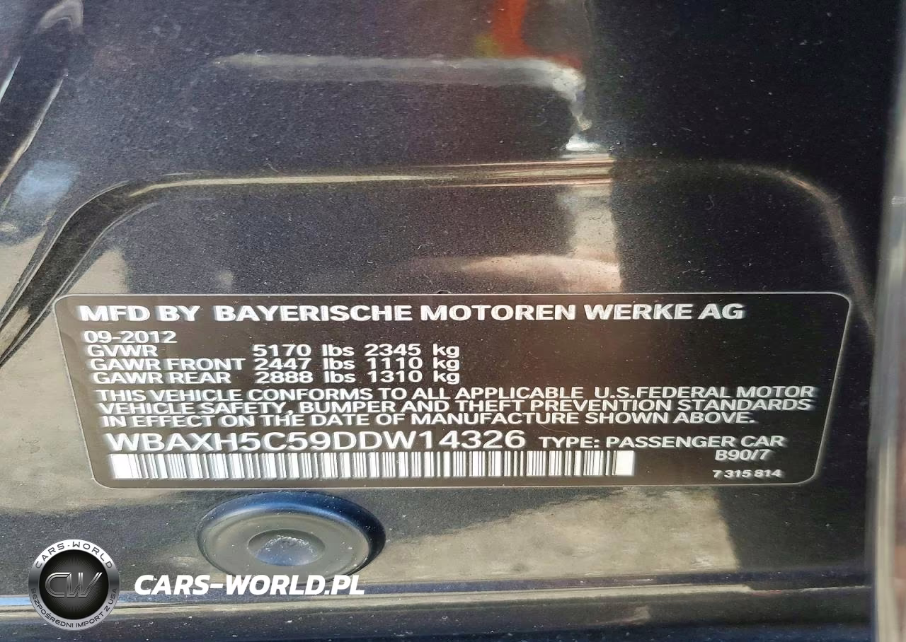 2013 BMW 528 Xi VIN:WBAXH5C59DDW14326 - 12