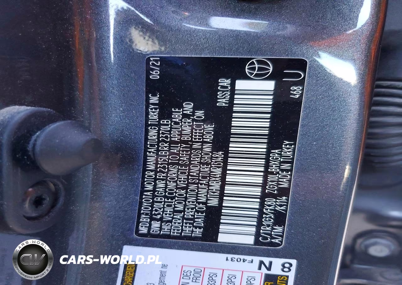 2021 Toyota C-Hr Xle VIN:NMTKHMBX4MR131484 - 12