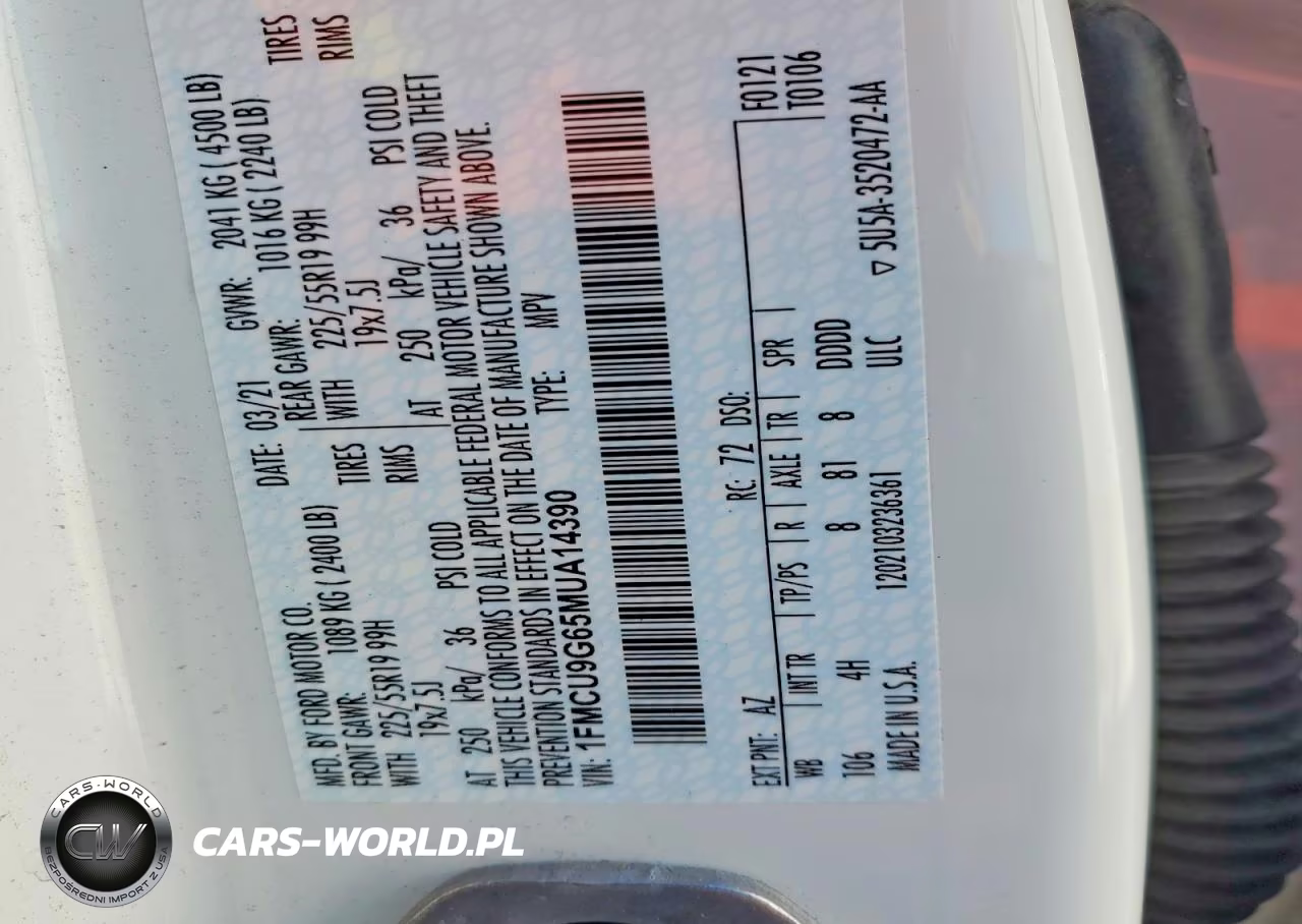 2021 Ford Escape Se VIN:1FMCU9G65MUA14390 - 13