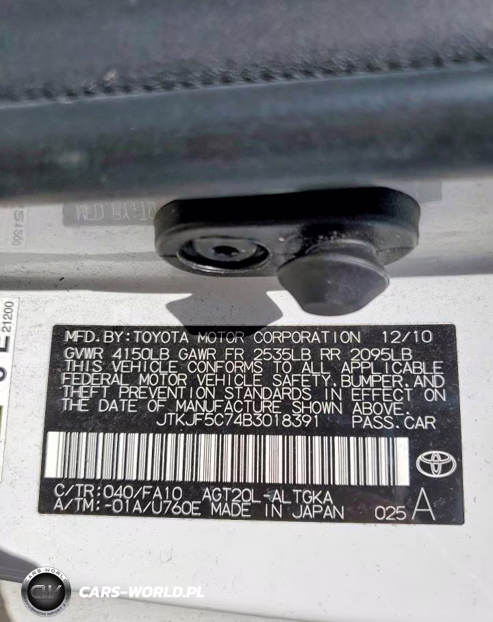 2011 Scion Tc Base VIN:JTKJF5C74B3018391 - 12