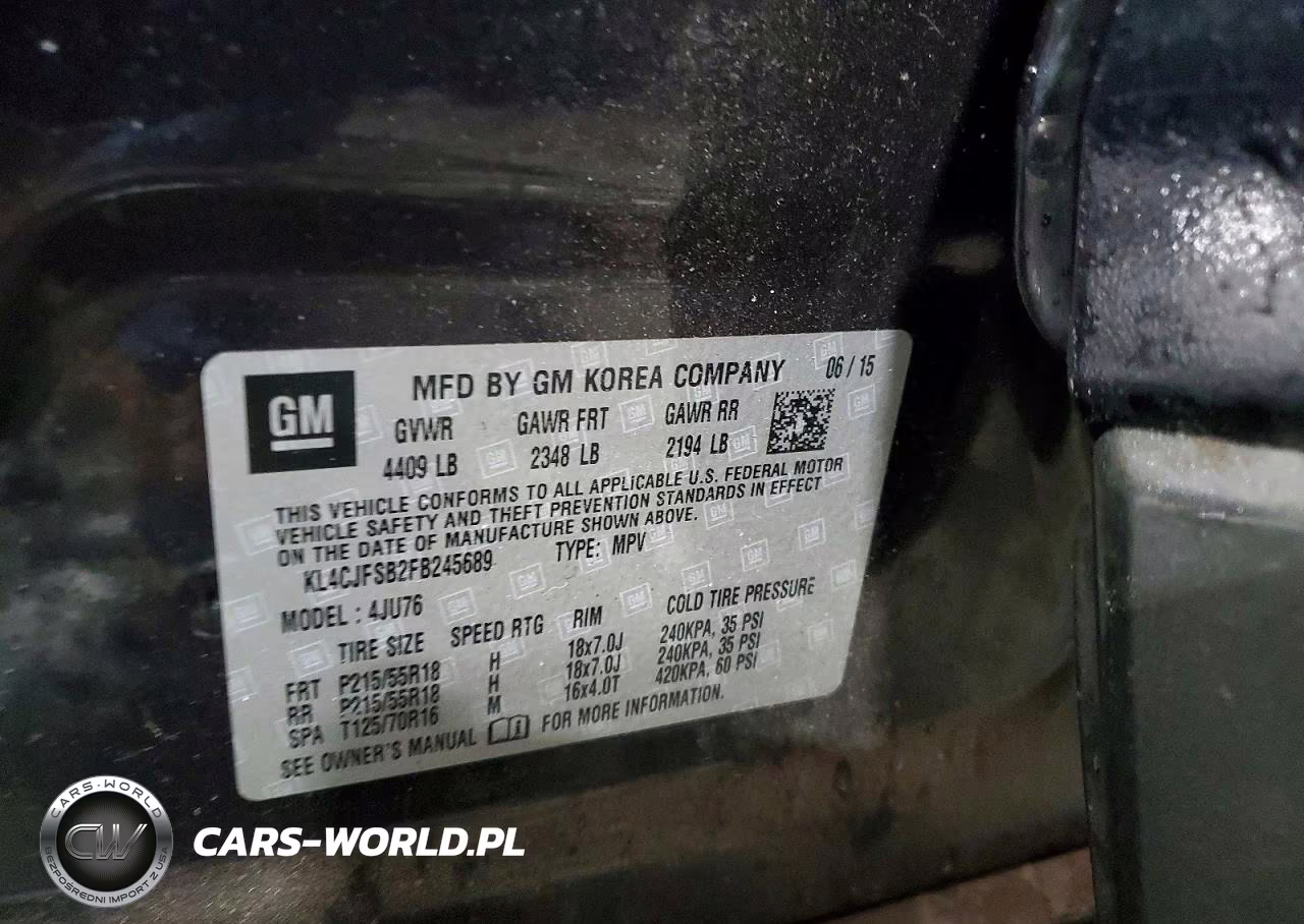 2015 Buick Encore Convenience VIN:KL4CJFSB2FB245689 - 13