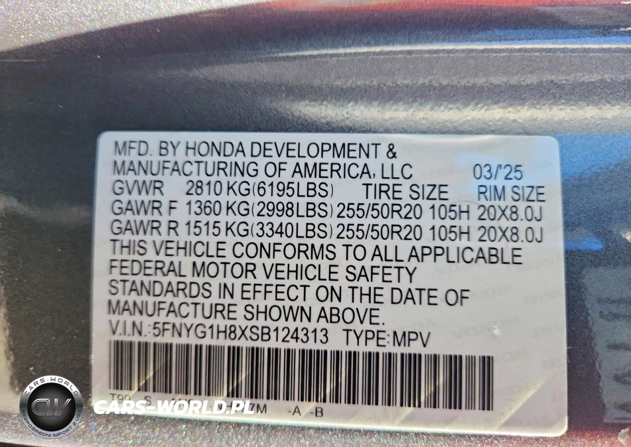 2025 Honda Pilot Elite VIN:5FNYG1H8XSB124313 - 13