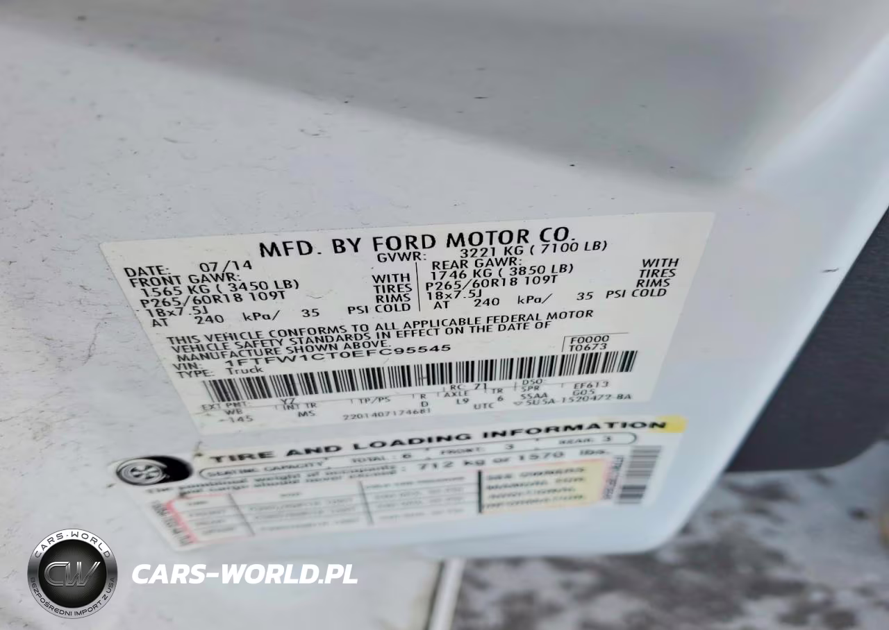 2014 Ford F150 Supercrew VIN:1FTFW1CT0EFC95545 - 12