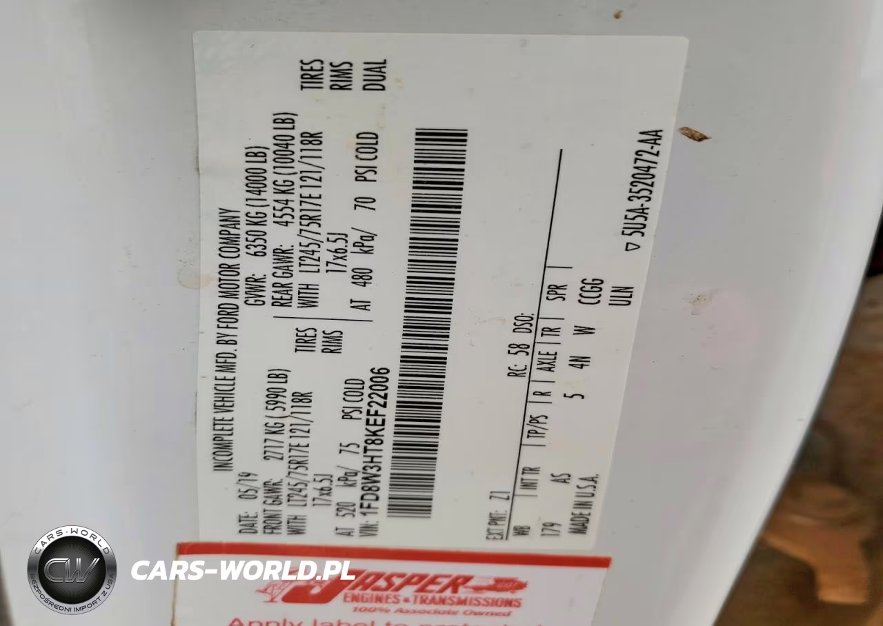 2019 Ford F350 Super Duty Flatbed Truck VIN:1FD8W3HT8KEF22006 - 12