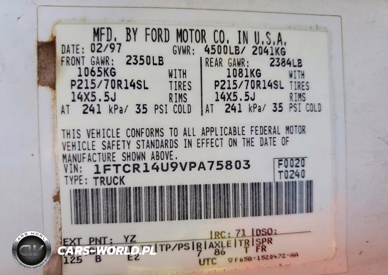 1997 Ford Ranger Super Cab VIN:1FTCR14U9VPA75803 - 12