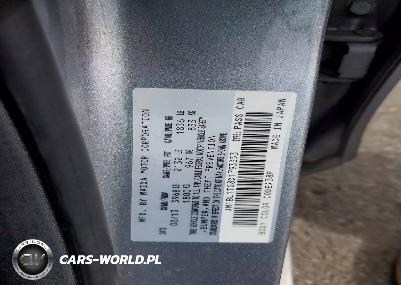 2013 Mazda 3 I VIN:JM1BL1TG8D1793353 - 12