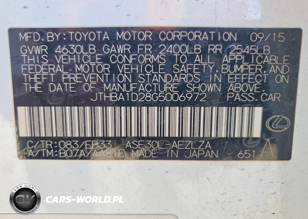 2016 Lexus Is 200T Base VIN:JTHBA1D28G5006972 - 13