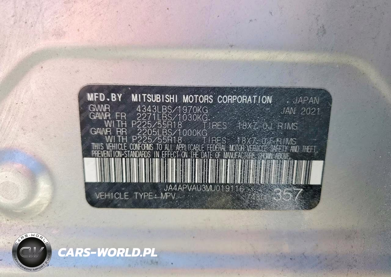 2021 Mitsubishi Outlander Sport Se VIN:JA4APVAU3MU019116 - 14