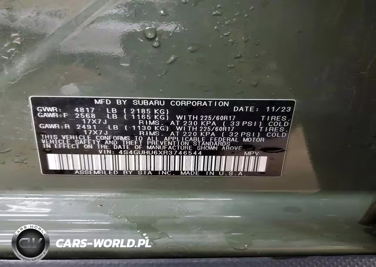 2024 Subaru Crosstrek Wilderness VIN:4S4GUHU6XR3746544 - 14