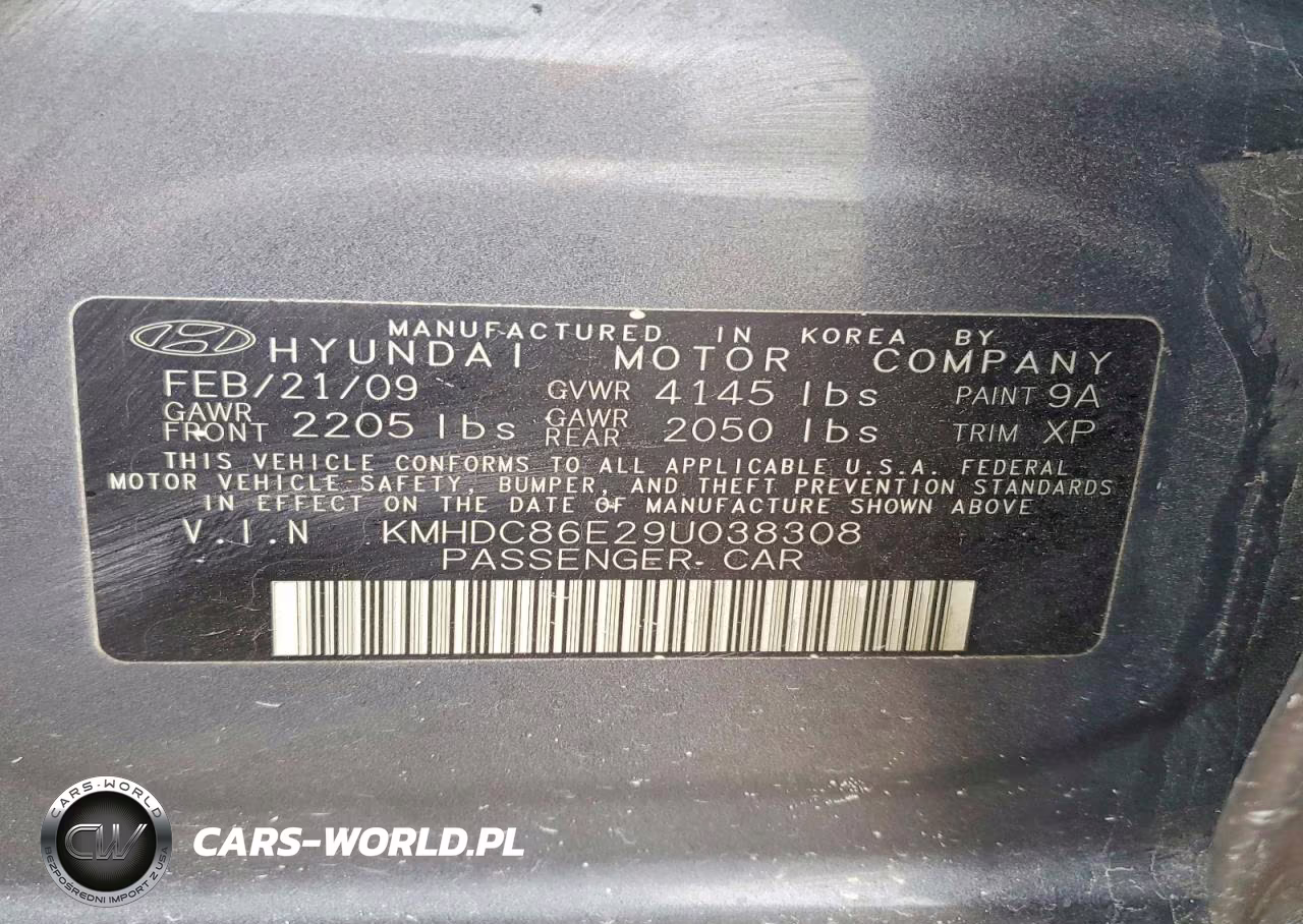 2009 Hyundai Elantra Touring VIN:KMHDC86E29U038308 - 12