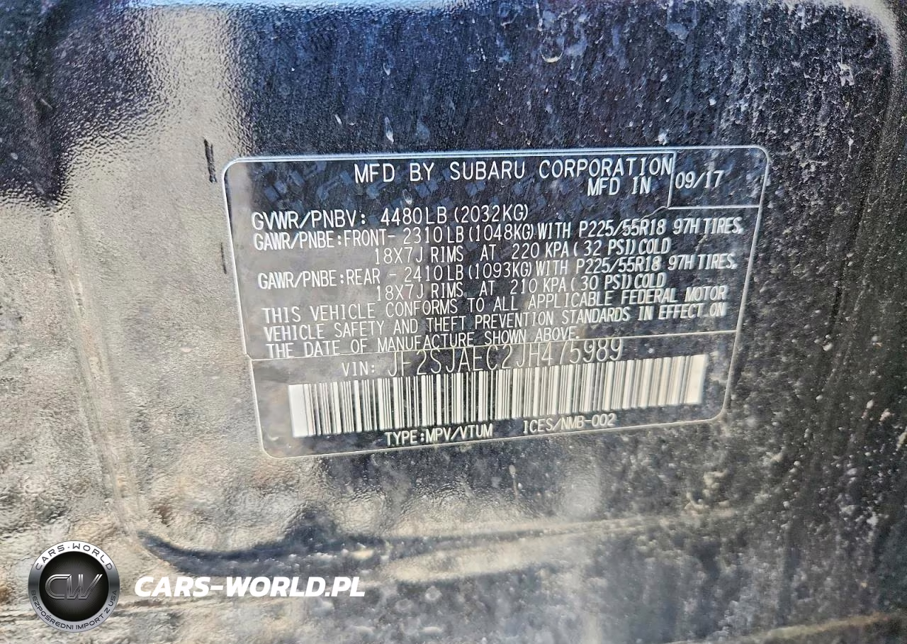 2018 Subaru Forester 2.5I Premium VIN:JF2SJAEC2JH475989 - 14