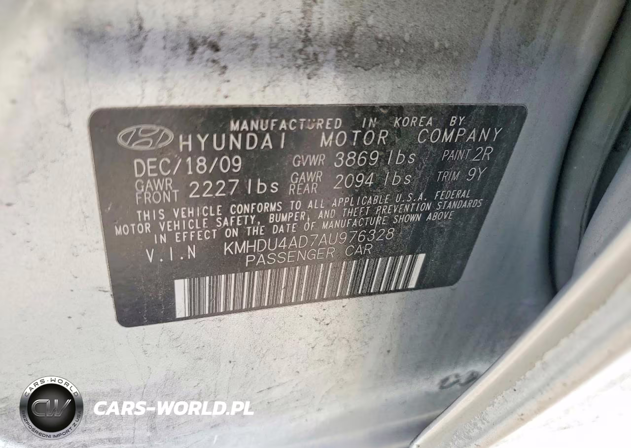 2010 Hyundai Elantra Gls VIN:KMHDU4AD7AU976328 - 12