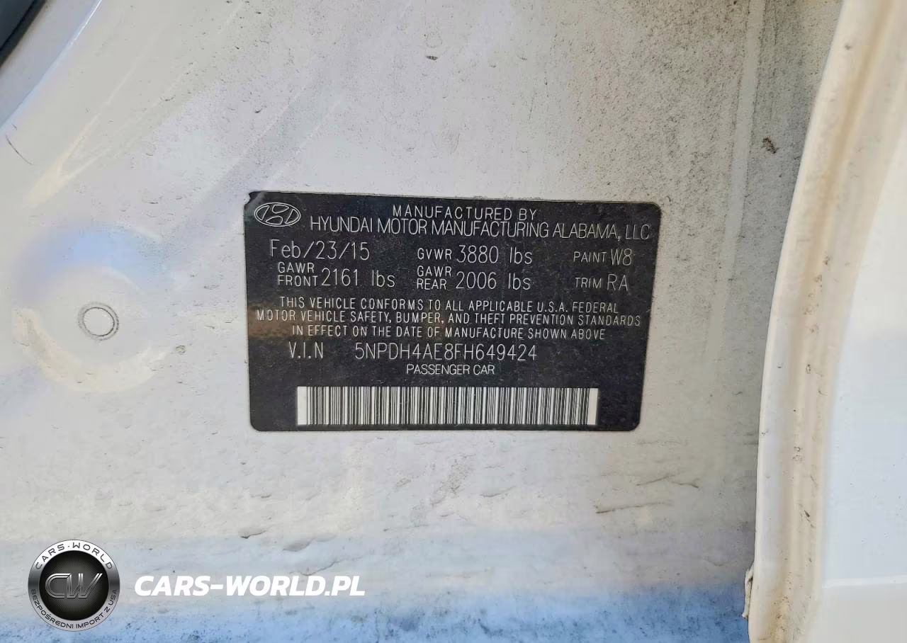 2015 Hyundai Elantra Se VIN:5NPDH4AE8FH649424 - 13