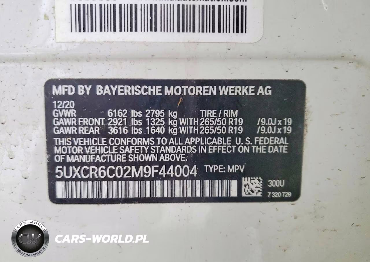 2021 BMW X5 xDrive40I VIN:5UXCR6C02M9F44004 - 13
