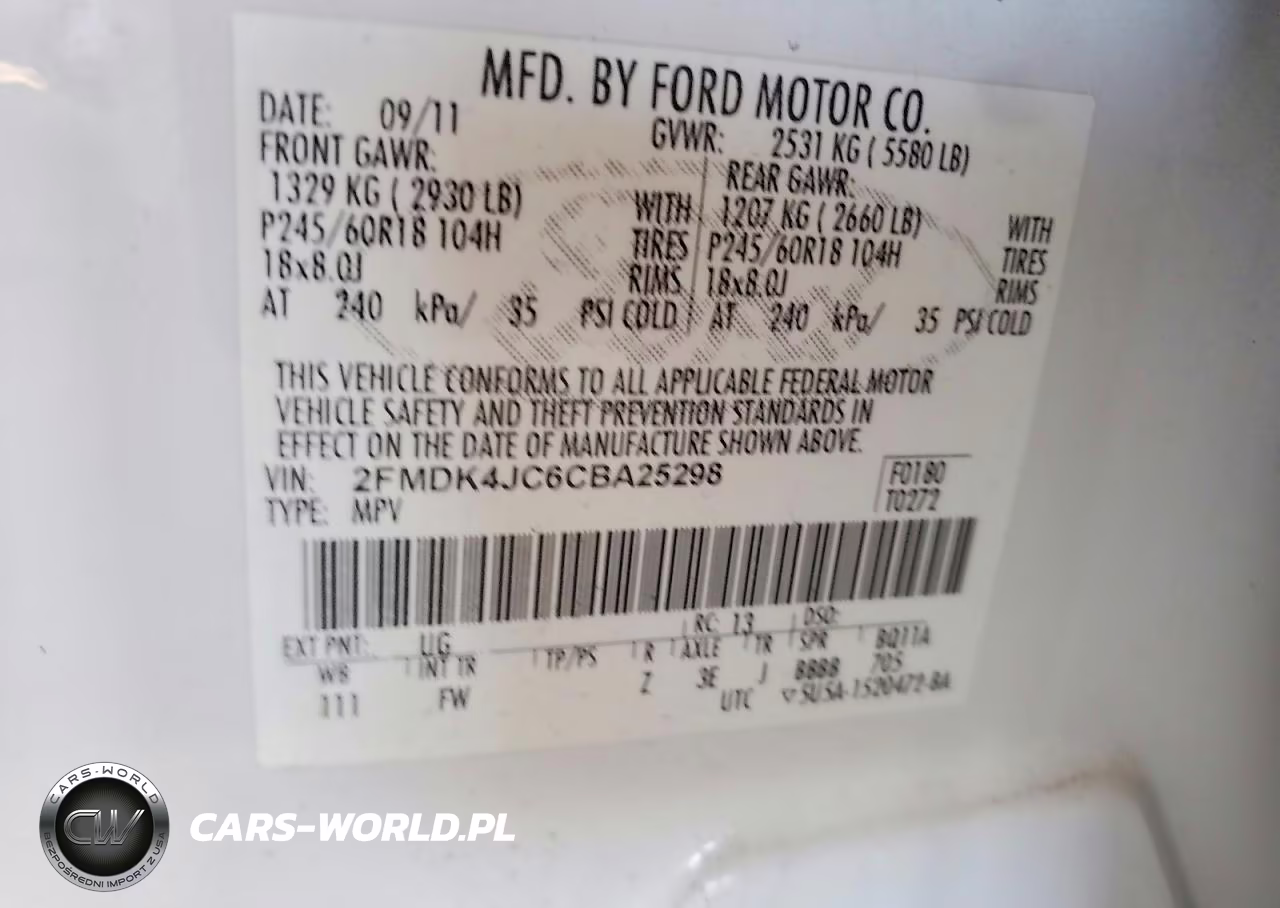 2012 Ford Edge Sel VIN:2FMDK4JC6CBA25298 - 12
