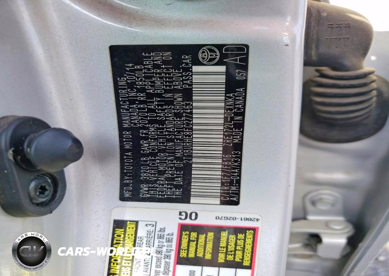 2015 Toyota Corolla Le VIN:2T1BURHE8FC277463 - 12